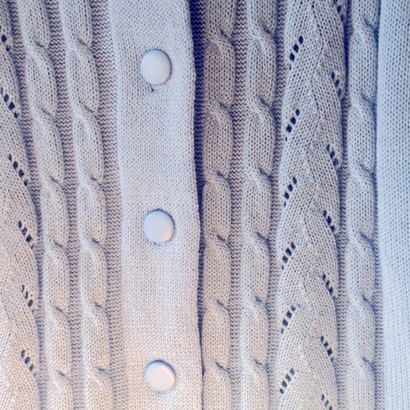 Vintage Sweater Light Blue Button-down Cardigan Large - Picture 4 of 4